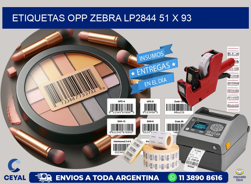 ETIQUETAS OPP ZEBRA LP2844 51 x 93