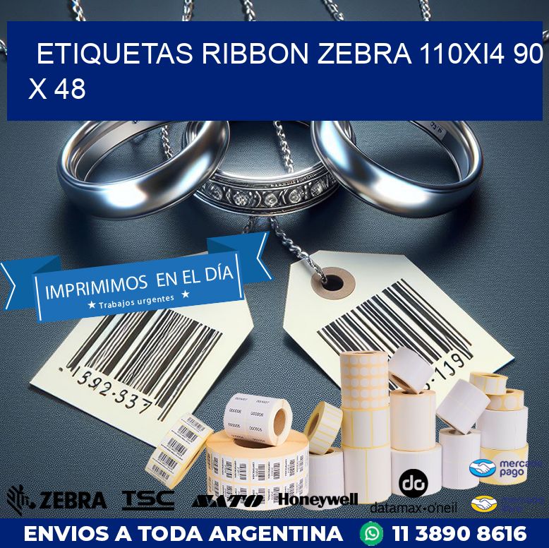 ETIQUETAS RIBBON Zebra 110Xi4 90 x 48
