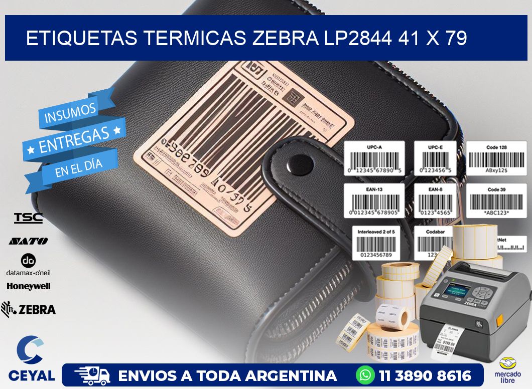 ETIQUETAS TERMICAS ZEBRA LP2844 41 x 79