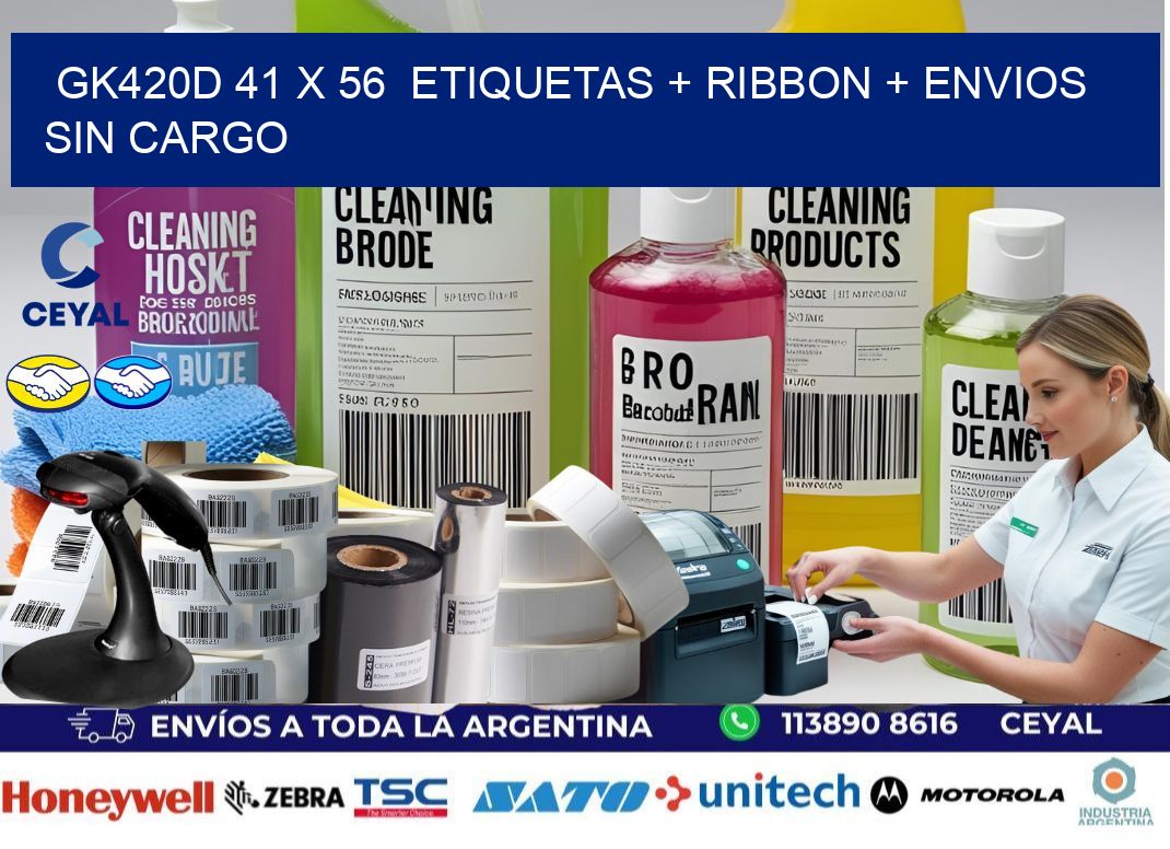 GK420D 41 x 56  etiquetas + ribbon + envios sin cargo