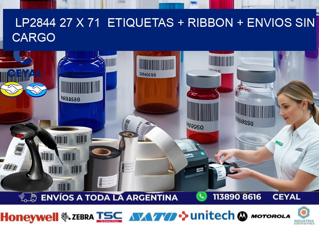 LP2844 27 x 71  etiquetas + ribbon + envios sin cargo