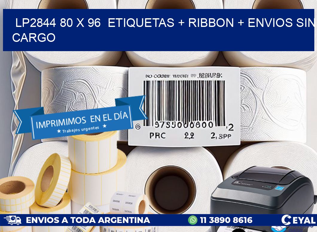 LP2844 80 x 96  etiquetas + ribbon + envios sin cargo