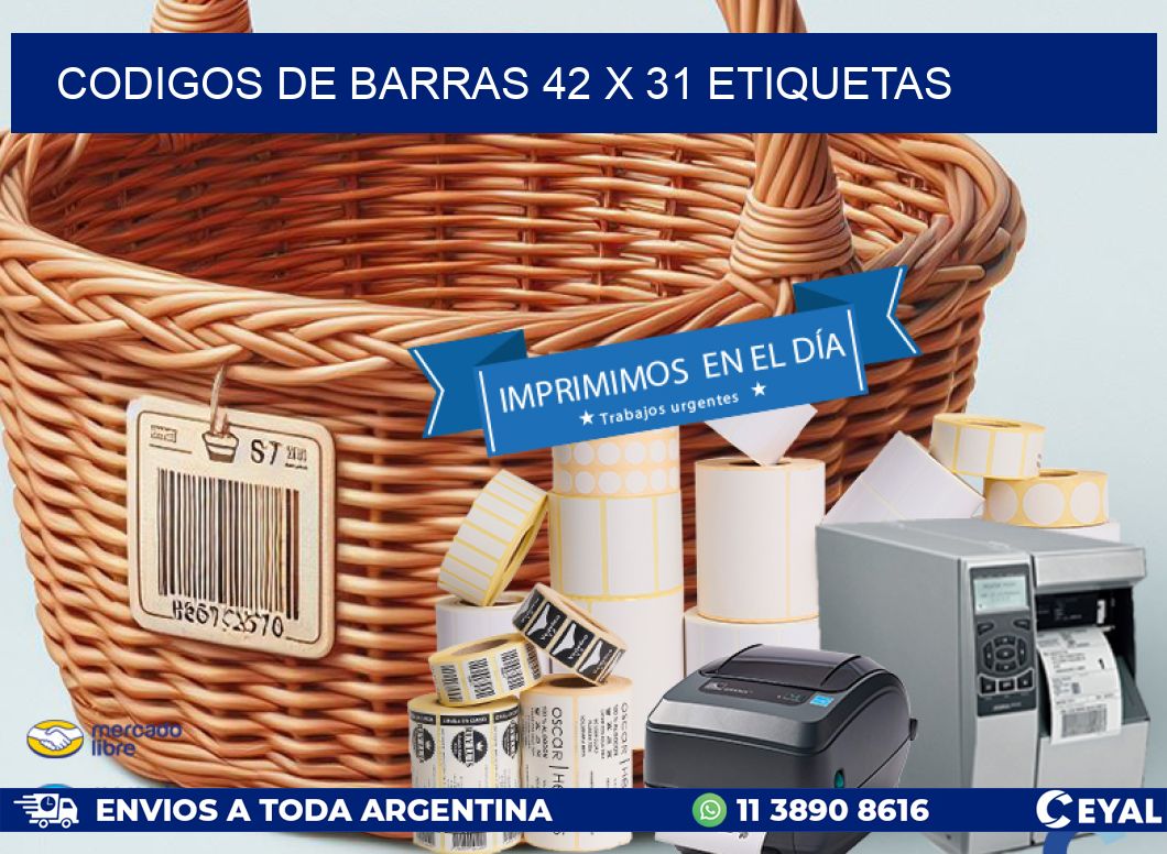codigos de barras 42 x 31 etiquetas