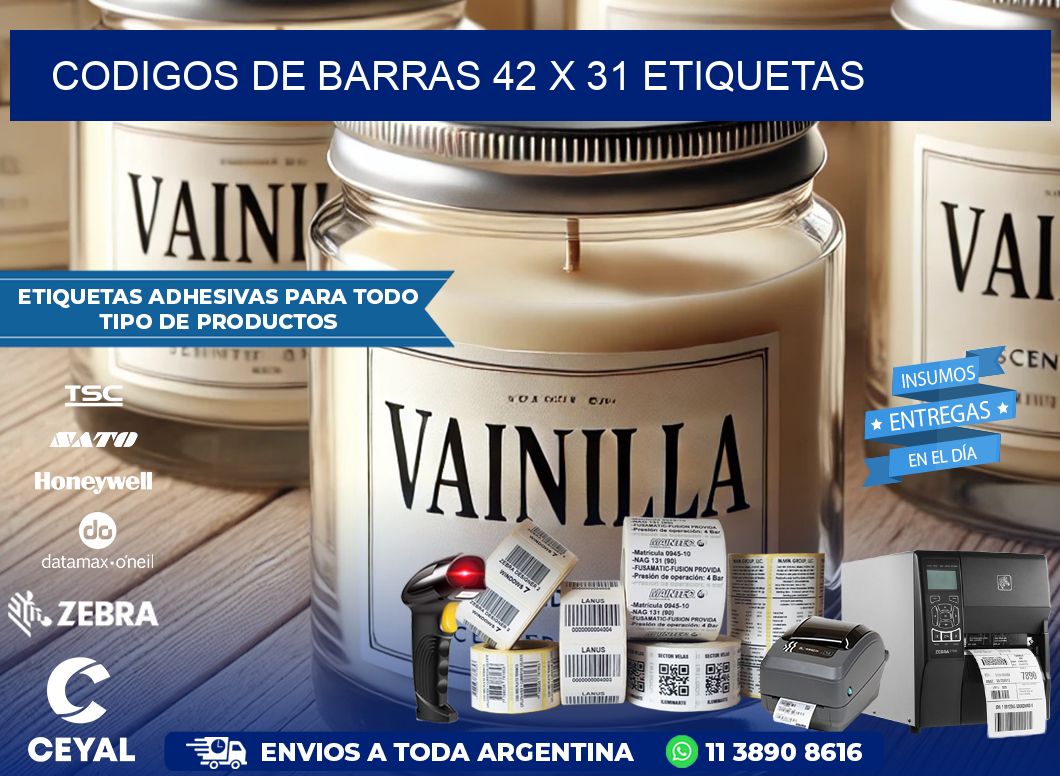 codigos de barras 42 x 31 etiquetas