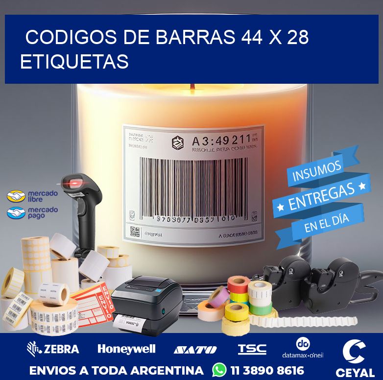 codigos de barras 44 x 28 etiquetas