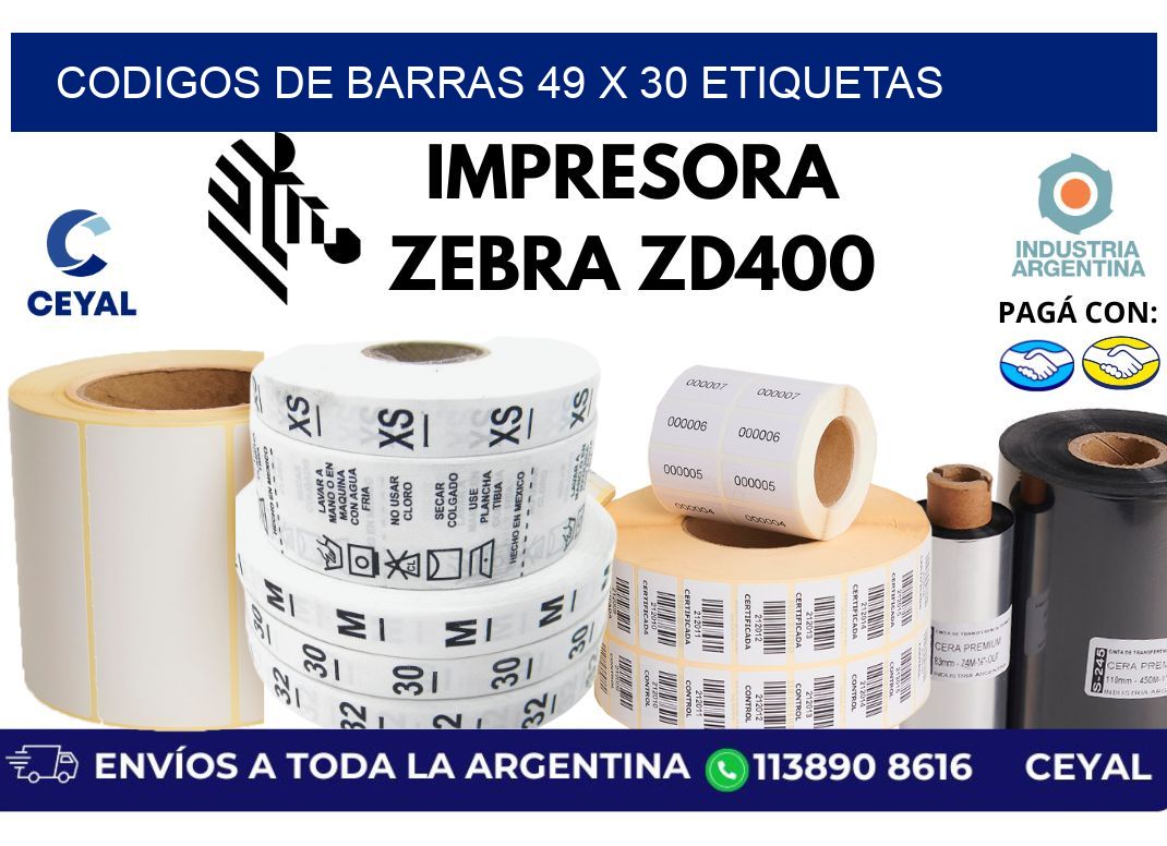 codigos de barras 49 x 30 etiquetas