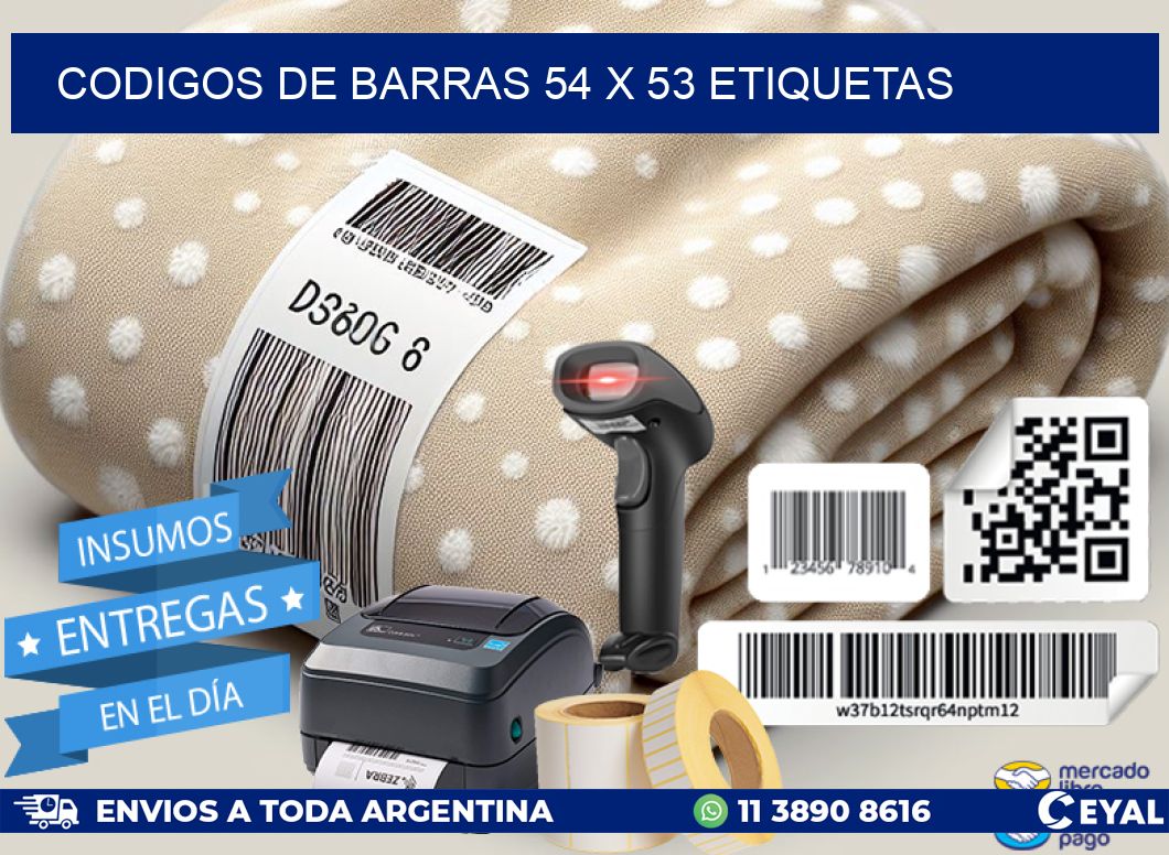 codigos de barras 54 x 53 etiquetas