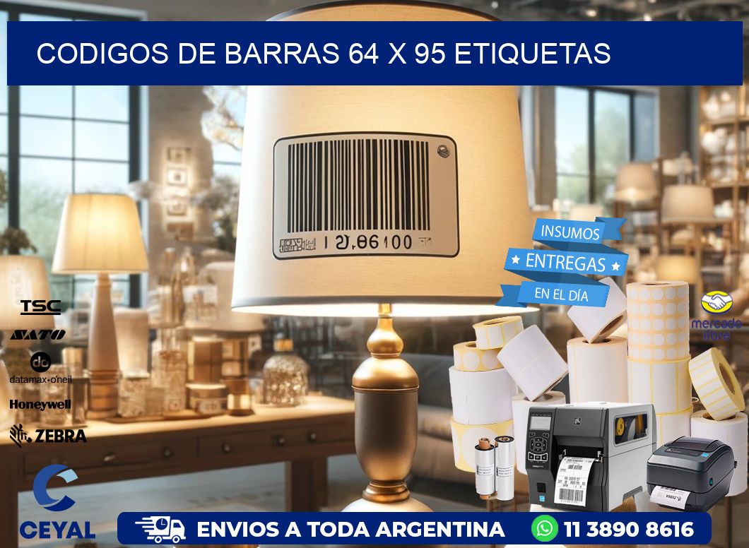 codigos de barras 64 x 95 etiquetas
