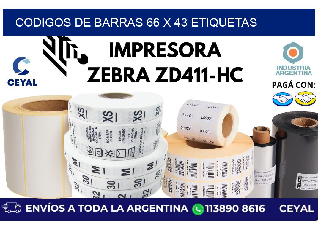 codigos de barras 66 x 43 etiquetas