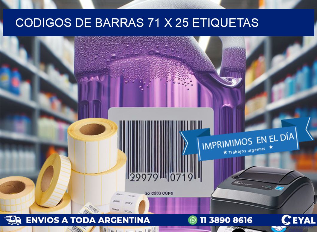 codigos de barras 71 x 25 etiquetas