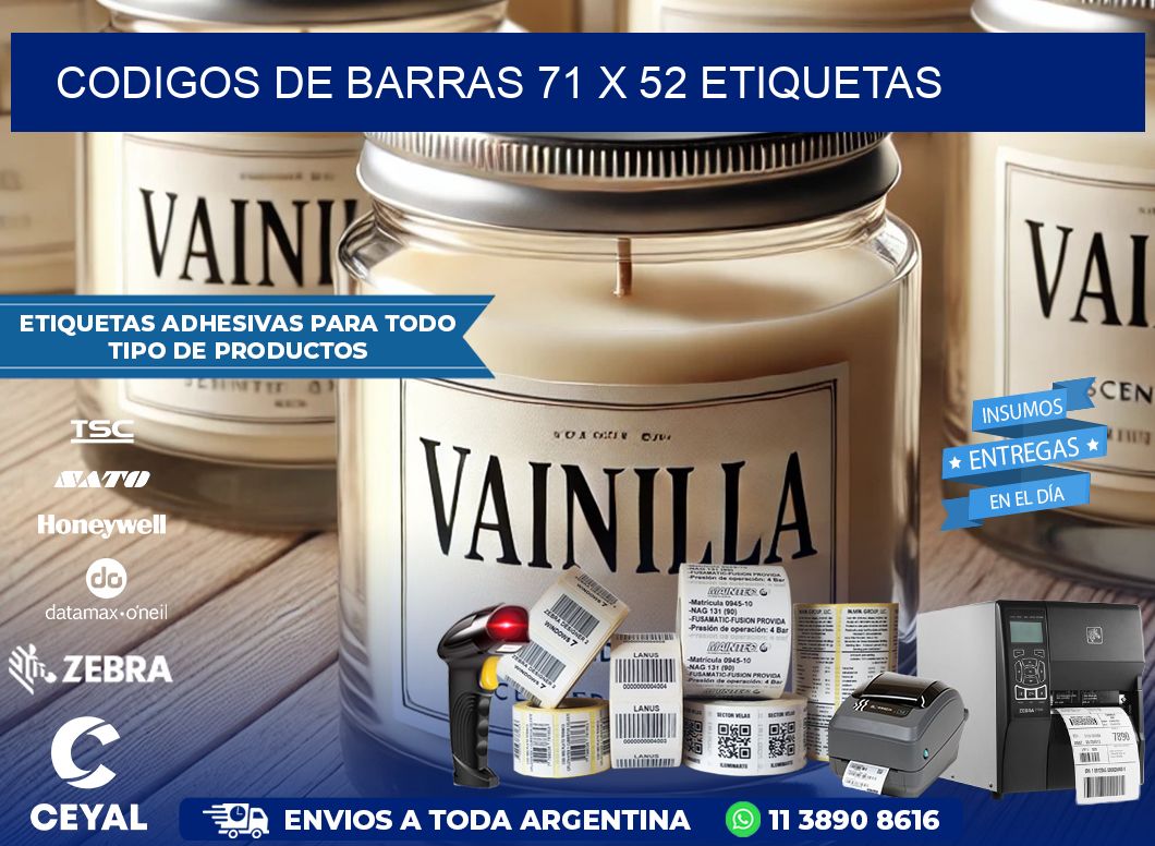 codigos de barras 71 x 52 etiquetas