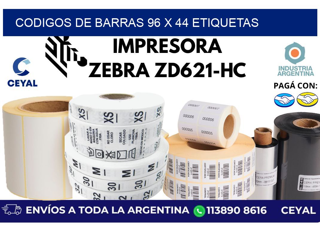 codigos de barras 96 x 44 etiquetas