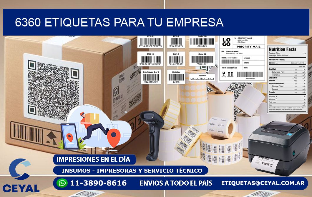 6360 etiquetas para tu empresa