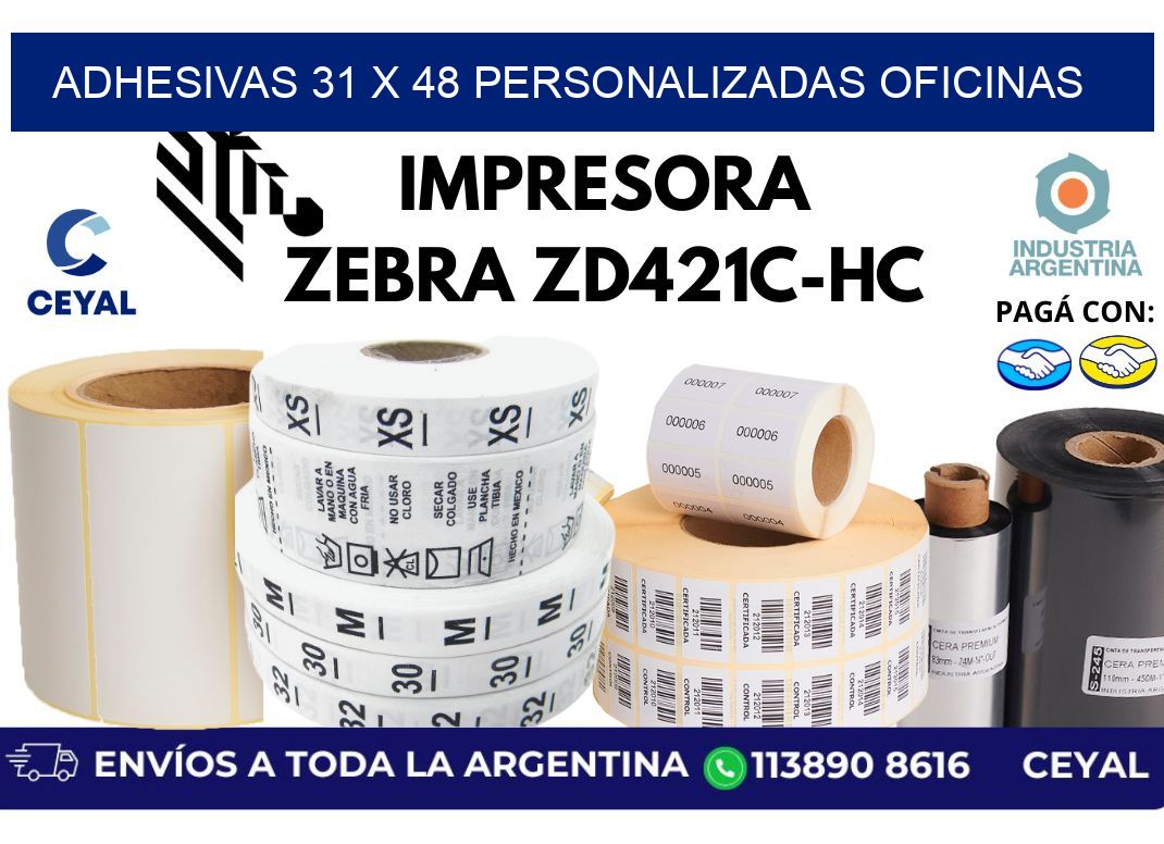 adhesivas 31 x 48 personalizadas oficinas