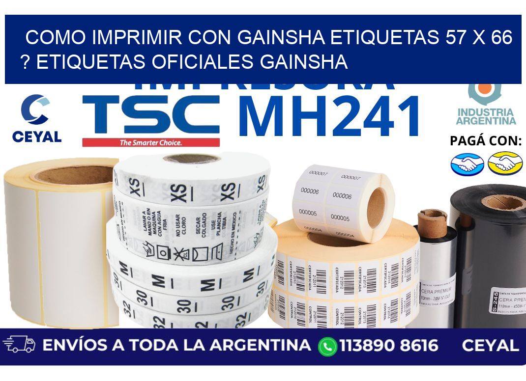como imprimir con gainsha etiquetas 57 x 66 ? etiquetas oficiales gainsha
