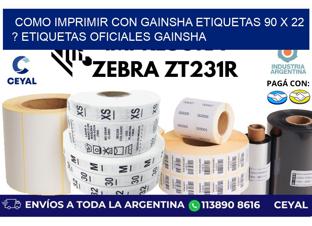 como imprimir con gainsha etiquetas 90 x 22 ? etiquetas oficiales gainsha