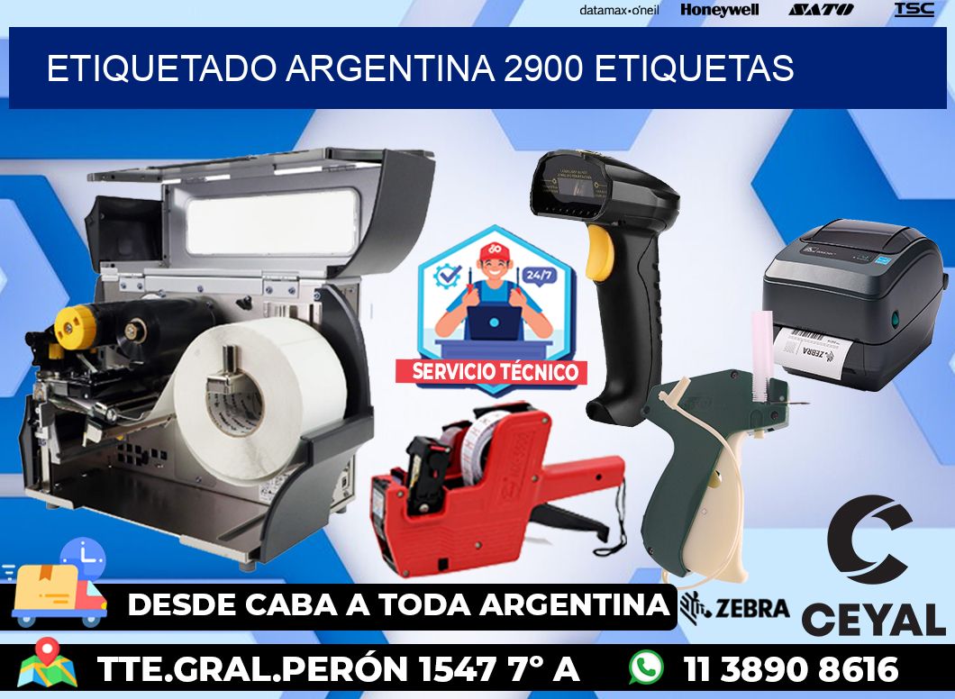 etiquetado argentina 2900 etiquetas