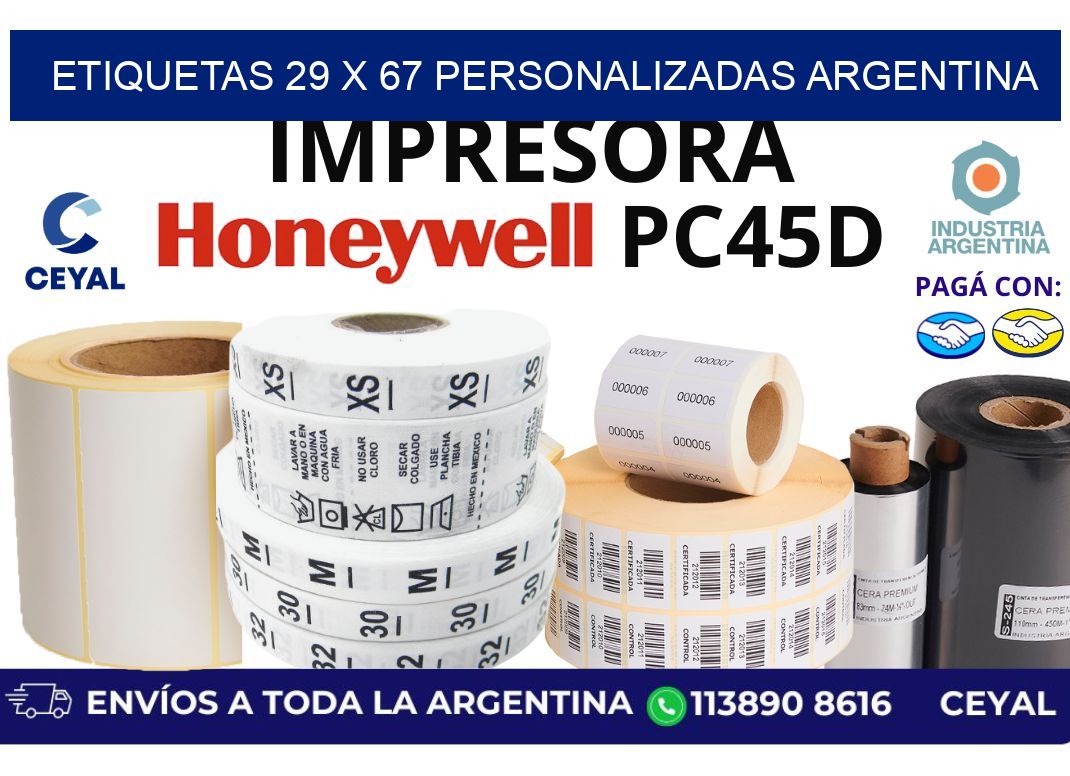 etiquetas 29 x 67 personalizadas argentina
