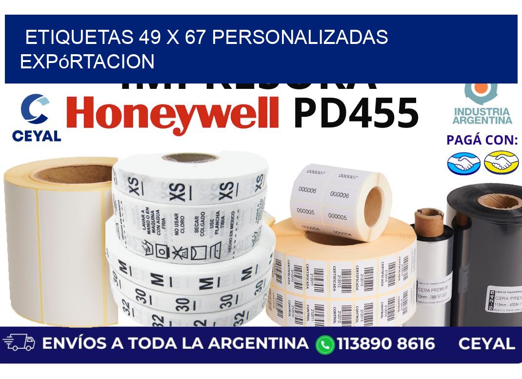 etiquetas 49 x 67 personalizadas expórtacion