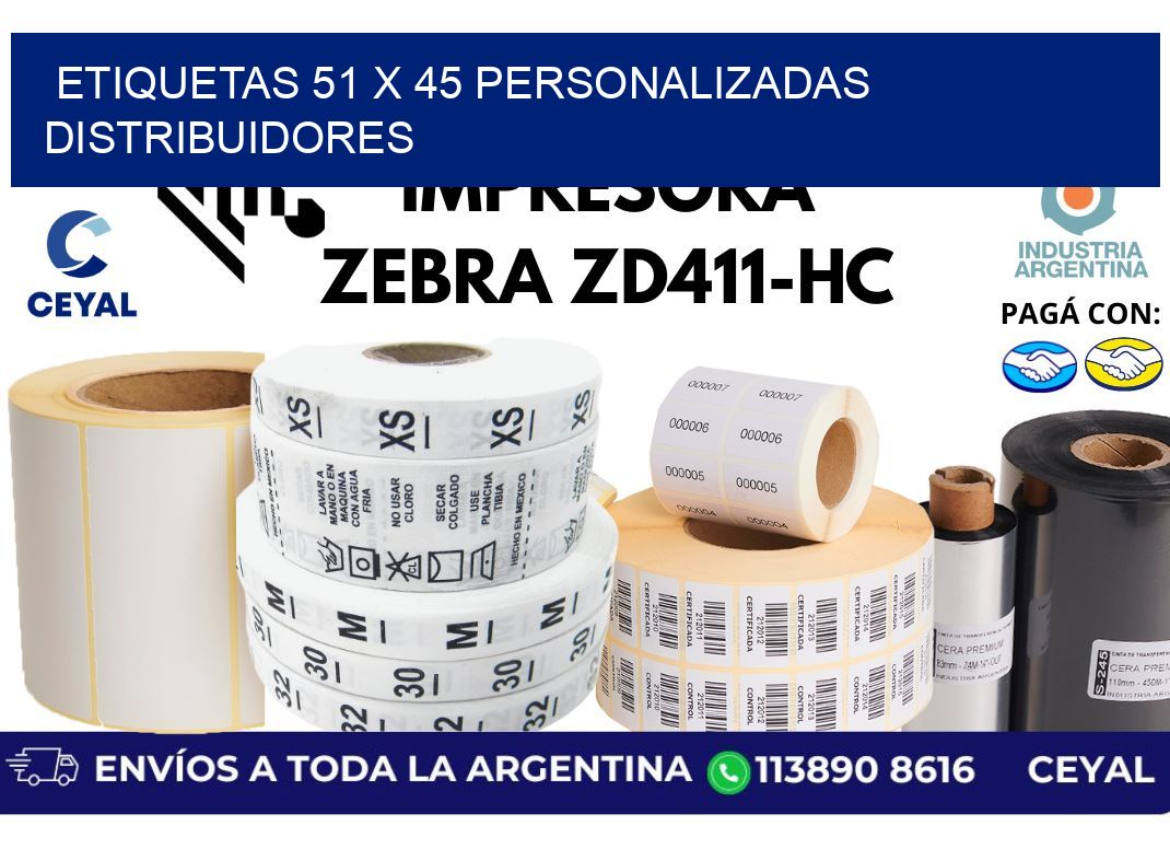 etiquetas 51 x 45 personalizadas distribuidores
