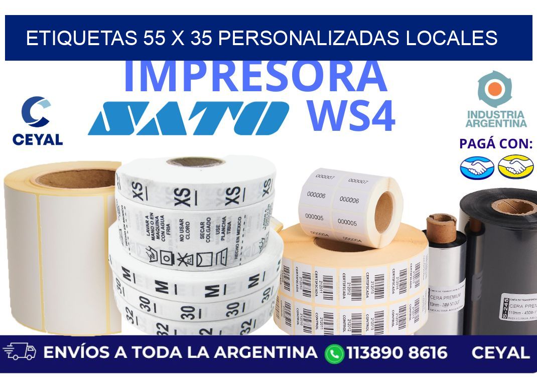 etiquetas 55 x 35 personalizadas locales