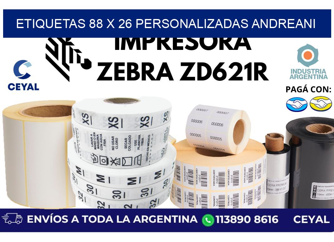 etiquetas 88 x 26 personalizadas andreani