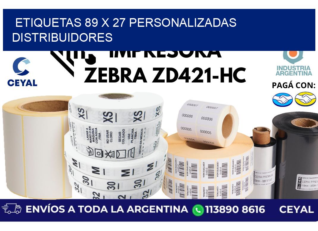 etiquetas 89 x 27 personalizadas distribuidores