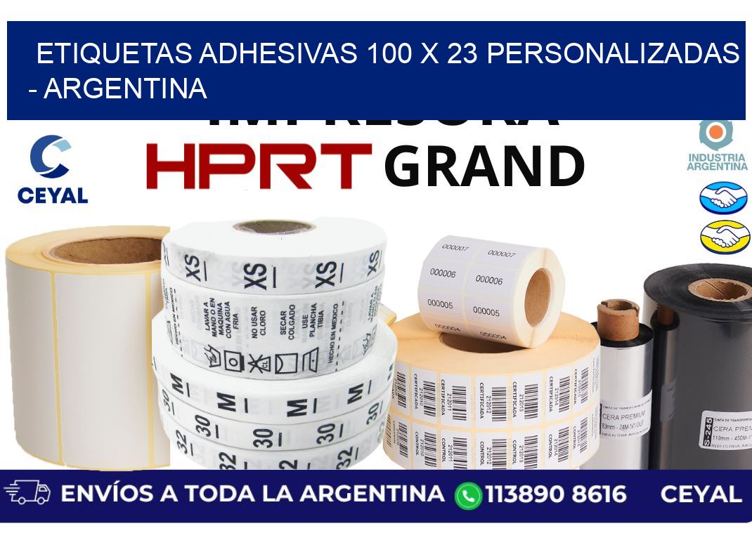 etiquetas adhesivas 100 x 23 personalizadas - Argentina