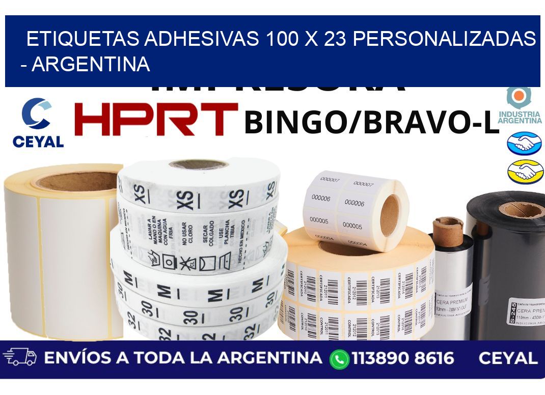 etiquetas adhesivas 100 x 23 personalizadas - Argentina