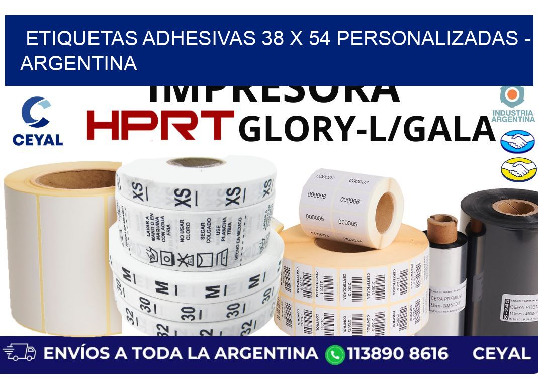 etiquetas adhesivas 38 x 54 personalizadas - Argentina