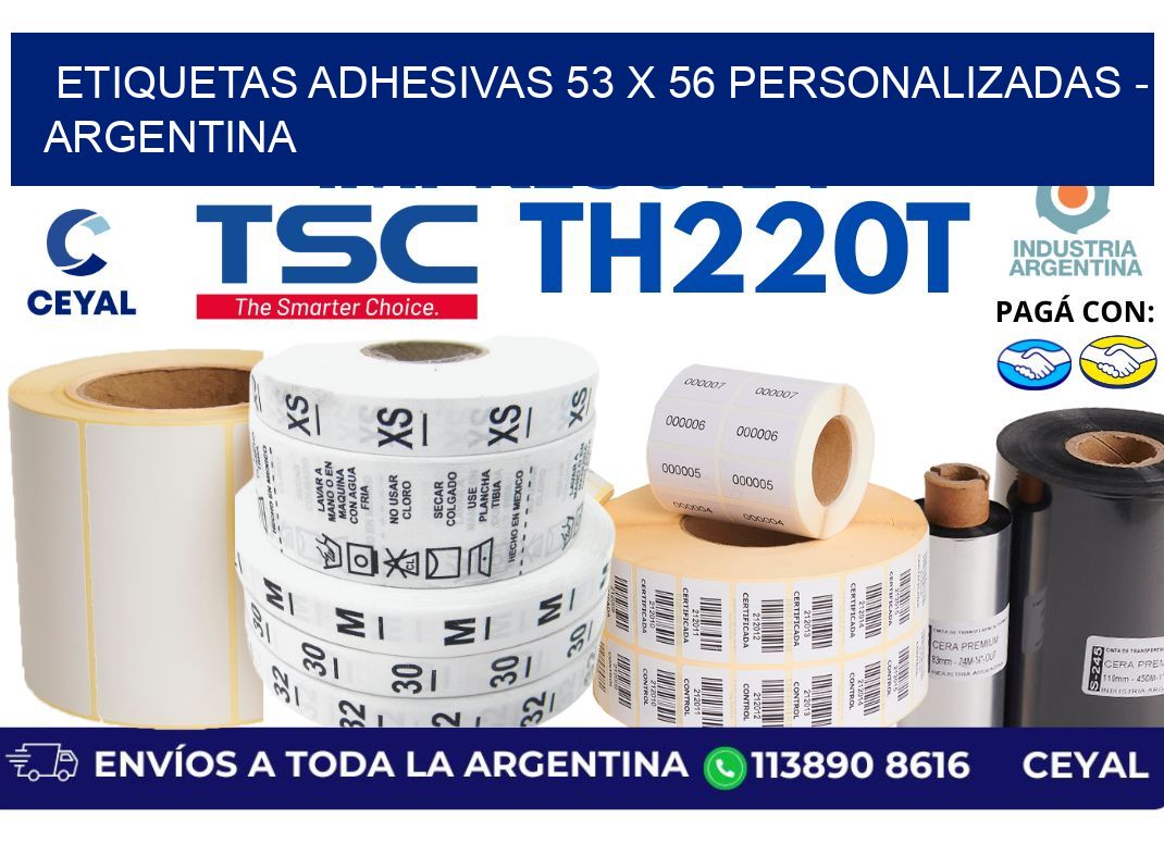etiquetas adhesivas 53 x 56 personalizadas – Argentina