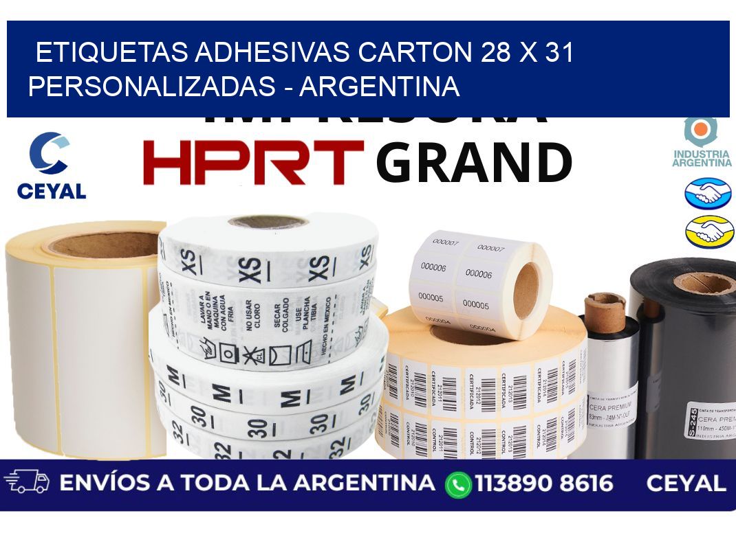 etiquetas adhesivas carton 28 x 31 personalizadas – Argentina