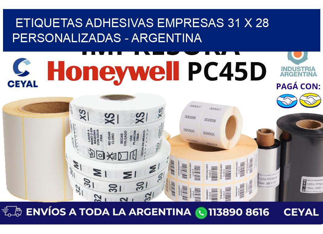 etiquetas adhesivas empresas 31 x 28 personalizadas – Argentina