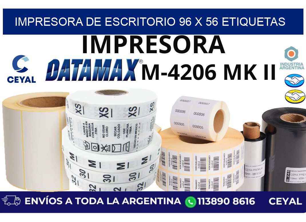 impresora de escritorio 96 x 56 etiquetas