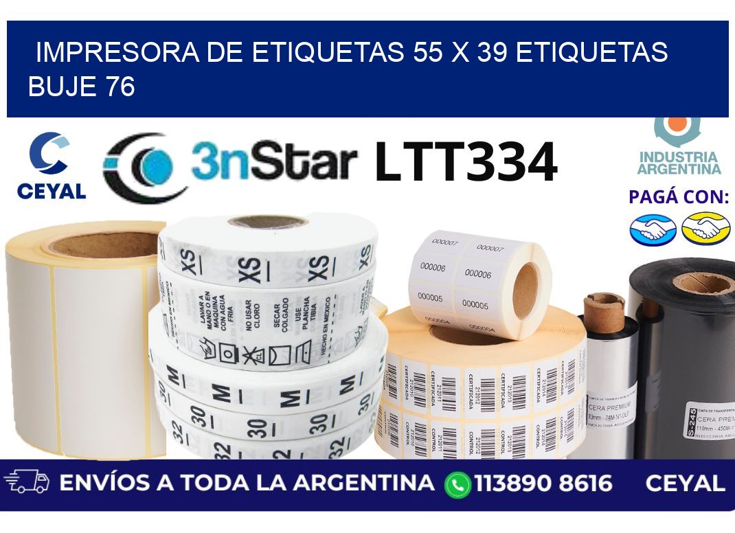 impresora de etiquetas 55 x 39 etiquetas buje 76