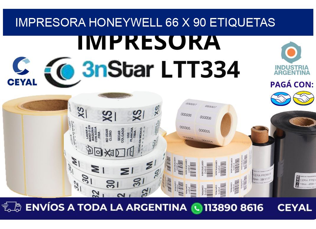 impresora honeywell 66 x 90 etiquetas