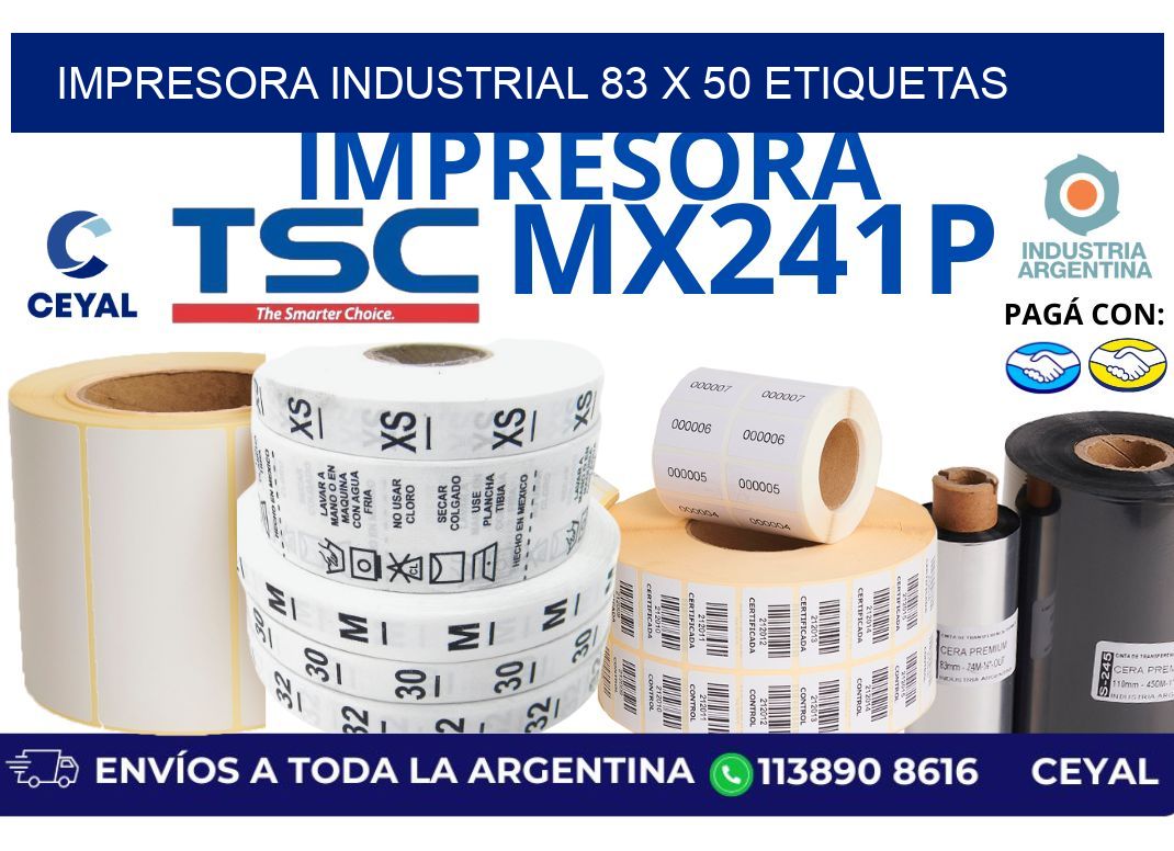 impresora industrial 83 x 50 etiquetas