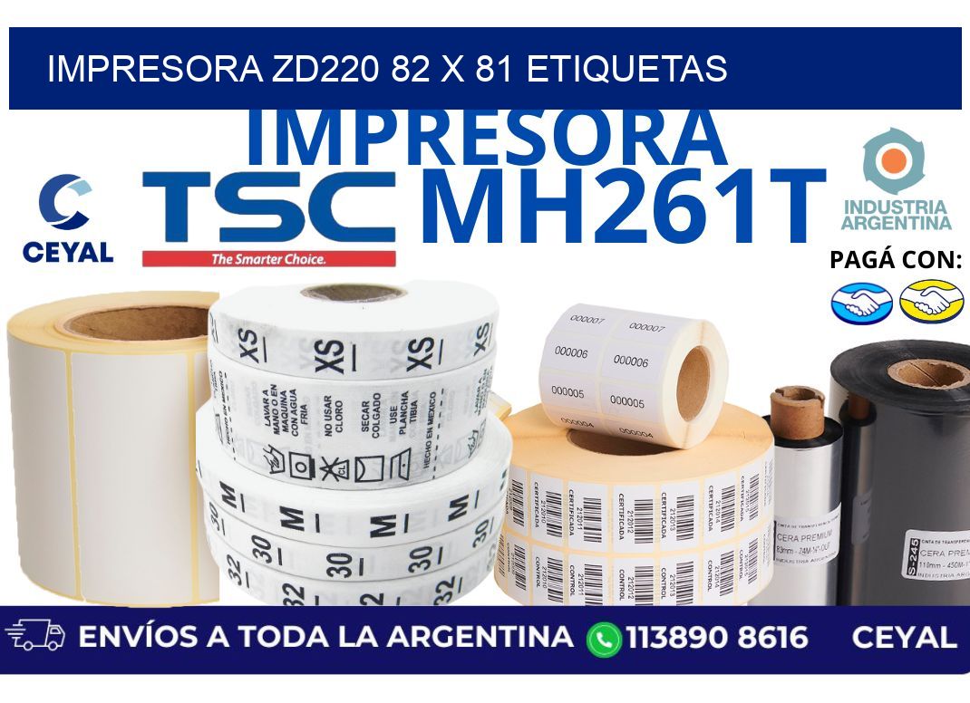 impresora zd220 82 x 81 etiquetas