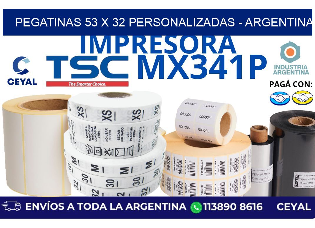 pegatinas 53 x 32 personalizadas - Argentina