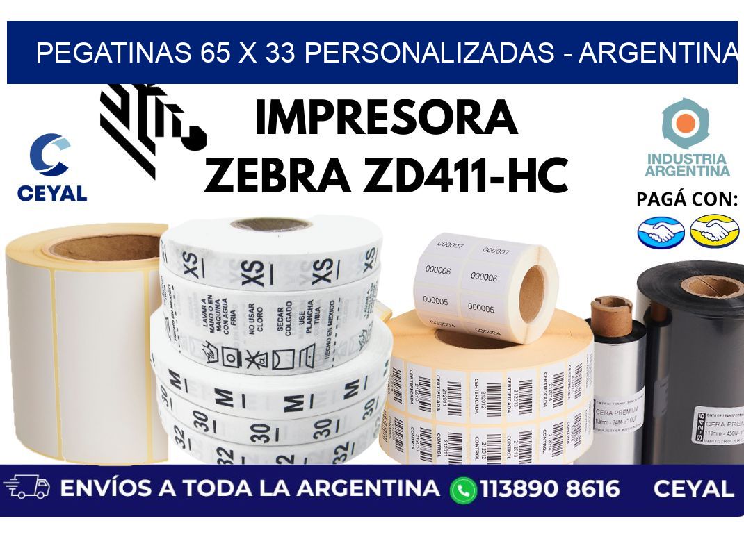 pegatinas 65 x 33 personalizadas - Argentina
