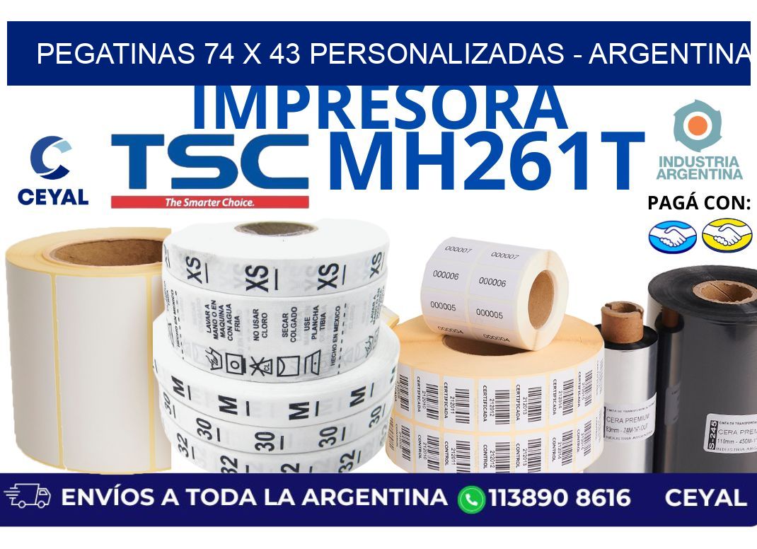 pegatinas 74 x 43 personalizadas – Argentina