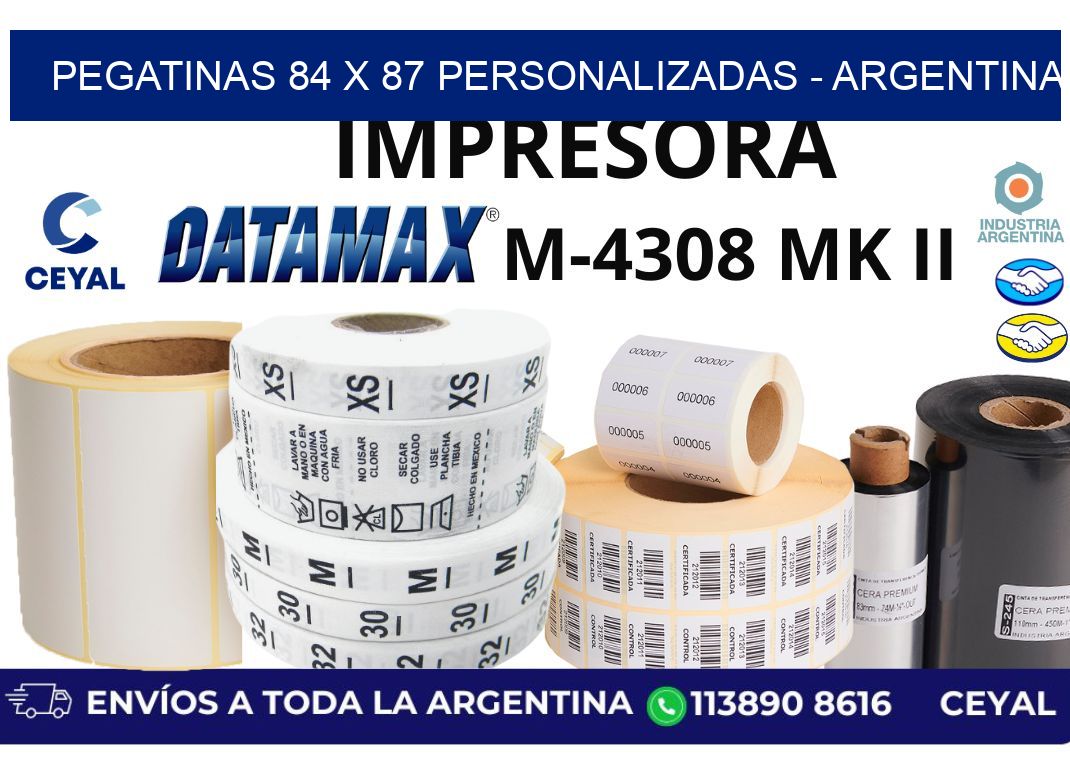 pegatinas 84 x 87 personalizadas - Argentina
