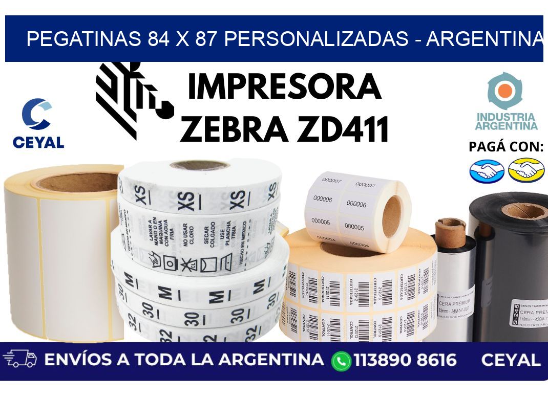 pegatinas 84 x 87 personalizadas – Argentina