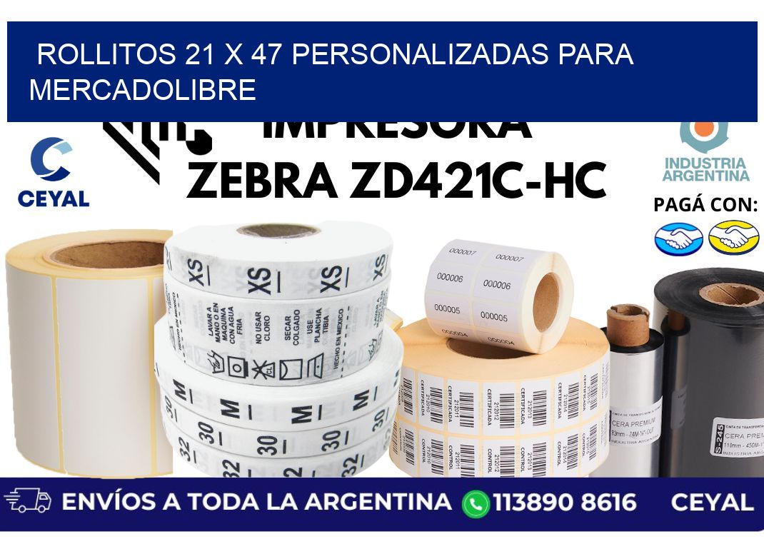 rollitos 21 x 47 personalizadas para mercadolibre