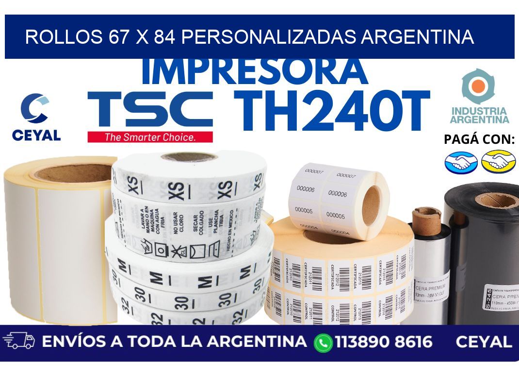 rollos 67 x 84 personalizadas argentina