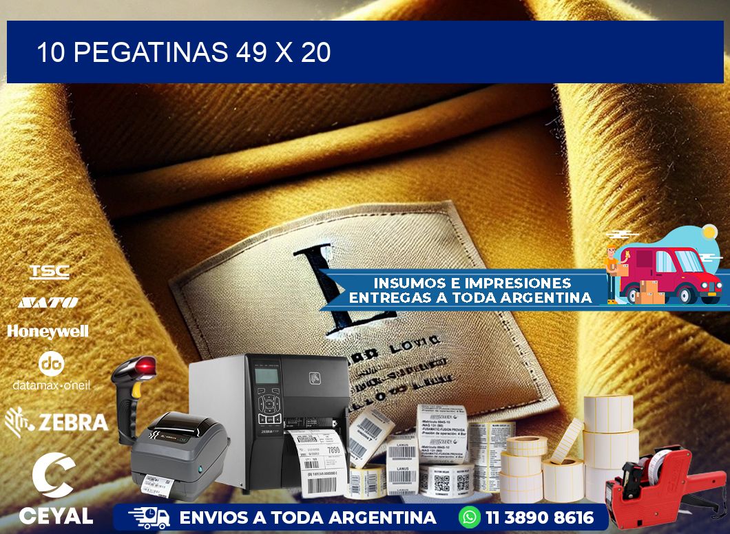 10 PEGATINAS 49 x 20