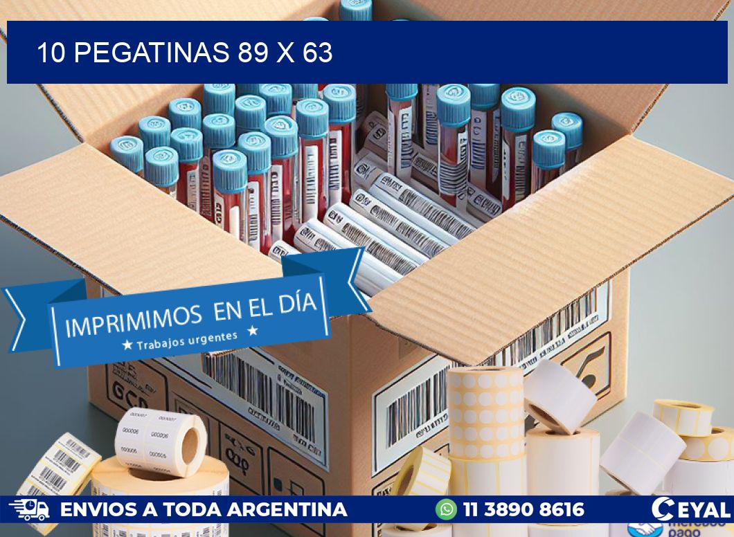 10 PEGATINAS 89 x 63