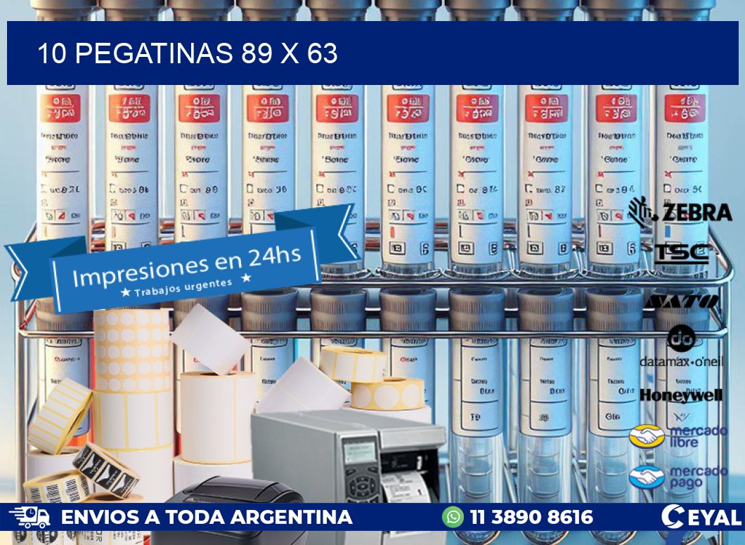 10 PEGATINAS 89 x 63