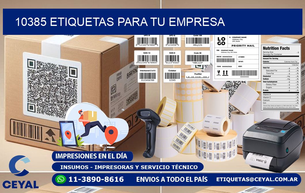 10385 etiquetas para tu empresa