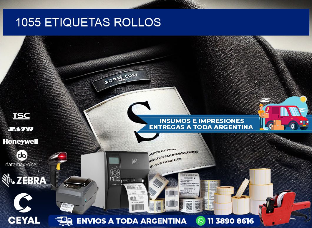 1055 etiquetas rollos